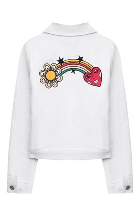 Детская джинсовая куртка SONIA RYKIEL ENFANT белого цвета по цене 16850 руб., арт. 21S10U07 | Фото 2 Детская джинсовая куртка SONIA RYKIEL ENFANT белого цвета, арт. 21S10U07 | Фото 2