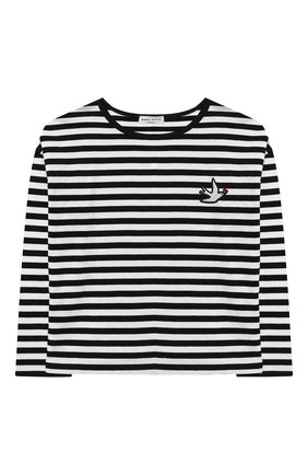 Детская хлопковый лонгслив SONIA RYKIEL ENFANT черно-белого цвета по цене 6180 руб., арт. 21S1TS30 | Фото 1 Детская хлопковый лонгслив SONIA RYKIEL ENFANT черно-белого цвета, арт. 21S1TS30 | Фото 1