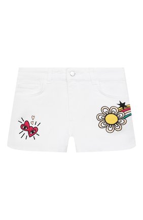 Детские джинсовые шорты SONIA RYKIEL ENFANT белого цвета по цене 10650 руб., арт. 21S1S008 | Фото 1 Детские джинсовые шорты SONIA RYKIEL ENFANT белого цвета, арт. 21S1S008 | Фото 1