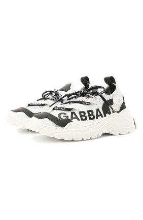 Детские кроссовки DOLCE & GABBANA черно-белого цвета по цене 31950 руб., арт. DA0978/A0262/29-36 | Фото 1 Детские кроссовки DOLCE & GABBANA черно-белого цвета, арт. DA0978/A0262/29-36 | Фото 1