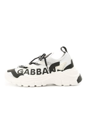 Детские кроссовки DOLCE & GABBANA черно-белого цвета по цене 31950 руб., арт. DA0978/A0262/29-36 | Фото 2 Детские кроссовки DOLCE & GABBANA черно-белого цвета, арт. DA0978/A0262/29-36 | Фото 2