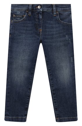 Детские джинсы DOLCE & GABBANA темно-синего цвета по цене 20750 руб., арт. L51F69/LD954/2-6 | Фото 1 Детские джинсы DOLCE & GABBANA темно-синего цвета, арт. L51F69/LD954/2-6 | Фото 1 (Материал внешний: Хлопок; Кросс-КТ: джинсы; Ростовка одежда: 2 года | 92 см, 3 года | 98 см, 4 года | 104 см, 5 лет | 110 см, 6 лет | 116 см)