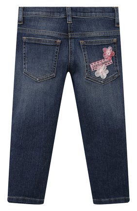 Детские джинсы DOLCE & GABBANA темно-синего цвета по цене 20750 руб., арт. L51F69/LD954/2-6 | Фото 2 Детские джинсы DOLCE & GABBANA темно-синего цвета, арт. L51F69/LD954/2-6 | Фото 2 (Материал внешний: Хлопок; Кросс-КТ: джинсы; Ростовка одежда: 2 года | 92 см, 3 года | 98 см, 4 года | 104 см, 5 лет | 110 см, 6 лет | 116 см)