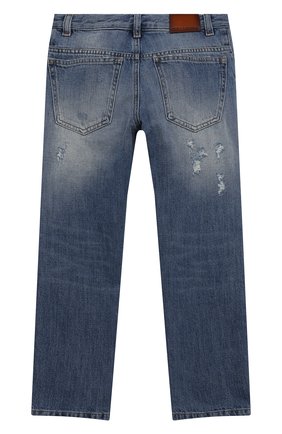 Детские джинсы DOLCE & GABBANA голубого цвета по цене 29950 руб., арт. L42F34/LD958/8-14 | Фото 2 Детские джинсы DOLCE & GABBANA голубого цвета, арт. L42F34/LD958/8-14 | Фото 2