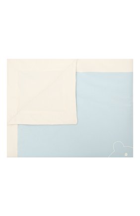 Детского хлопковое одеяло EMPORIO ARMANI голубого цвета, арт. 399111/1P821 | Фото 1 (Материал: Текстиль, Хлопок; Региональные ограничения белый список (Axapta Mercury): RU)