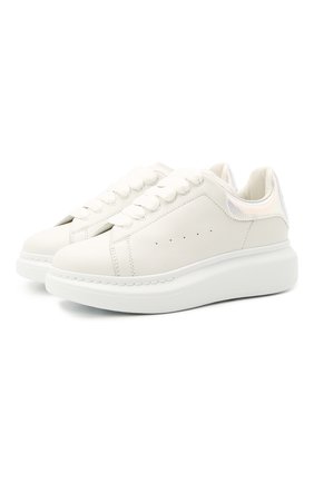 Детские кожаные кеды ALEXANDER MCQUEEN белого цвета по цене 23450 руб., арт. 650863/WHX1R | Фото 1 Детские кожаные кеды ALEXANDER MCQUEEN белого цвета, арт. 650863/WHX1R | Фото 1 (Материал внутренний: Натуральная кожа; Материал внешний: Кожа)