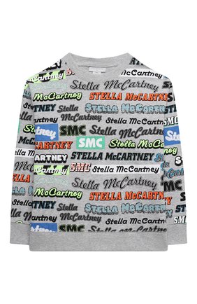 Детского комплект из свитшота и шорт STELLA MCCARTNEY серого цвета по цене 11650 руб., арт. 602859/SQJ01 | Фото 2 Детского комплект из свитшота и шорт STELLA MCCARTNEY серого цвета, арт. 602859/SQJ01 | Фото 2
