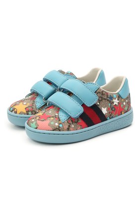 Детские кеды GUCCI синего цвета по цене 24200 руб., арт. 463088/2R610 | Фото 1 Детские кеды GUCCI синего цвета, арт. 463088/2R610 | Фото 1