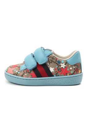 Детские кеды GUCCI синего цвета по цене 24200 руб., арт. 463088/2R610 | Фото 2 Детские кеды GUCCI синего цвета, арт. 463088/2R610 | Фото 2