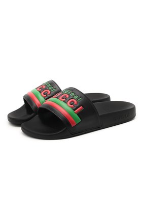 Детские кожаные шлепанцы GUCCI черного цвета по цене 33000 руб., арт. 647084/DIR00 | Фото 1 Детские кожаные шлепанцы GUCCI черного цвета, арт. 647084/DIR00 | Фото 1 (Материал внутренний: Текстиль; Материал внешний: Кожа; Региональные ограничения белый список (Axapta Mercury): RU)