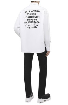 Мужские кожаные ботинки strike BALENCIAGA черно-белого цвета по цене 74500 руб., арт. 589338/WA967 | Фото 2 Мужские кожаные ботинки strike BALENCIAGA черно-белого цвета, арт. 589338/WA967 | Фото 2
