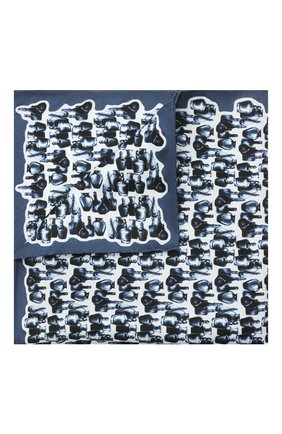 Мужской шелковый платок ETON синего цвета, арт. A000 33016 | Фото 1 (Материал: Текстиль, Шелк)