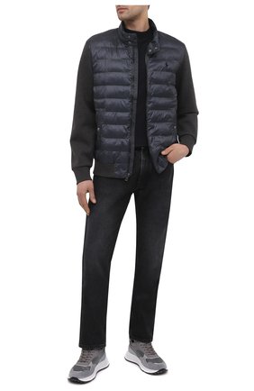 Мужской комбинированная толстовка POLO RALPH LAUREN серого цвета по цене 25300 руб., арт. 710824743 | Фото 2 Мужской комбинированная толстовка POLO RALPH LAUREN серого цвета, арт. 710824743 | Фото 2