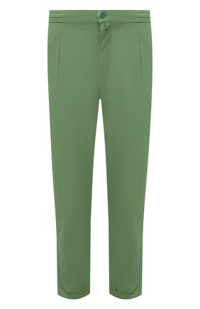 Мужские брюки KITON зеленого цвета, арт. UFP1LACJ07T43 | Фото 1 (Материал внешний: Лиоцелл, Хлопок, Растительное волокно; Длина (брюки, джинсы): Стандартные; Случай: Повседневный; Стили: Кэжуэл; Региональные ограничения белый список (Axapta Mercury): RU)