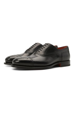 Мужские кожаные оксфорды SANTONI темно-синего цвета по цене 68650 руб., арт. MCPH17555RB2IVVDU59 | Фото 1 Мужские кожаные оксфорды SANTONI темно-синего цвета, арт. MCPH17555RB2IVVDU59 | Фото 1