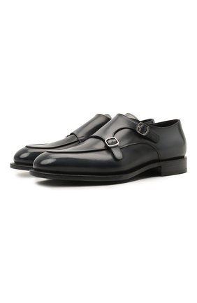 Мужские кожаные монки SANTONI темно-синего цвета по цене 82350 руб., арт. MCC016036MC3HNGWU60 | Фото 1 Мужские кожаные монки SANTONI темно-синего цвета, арт. MCC016036MC3HNGWU60 | Фото 1
