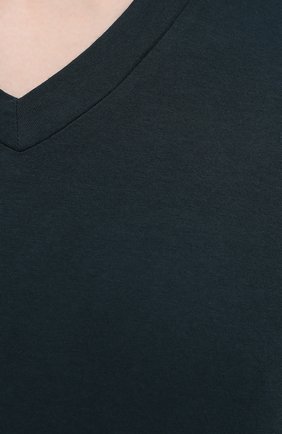 Мужская хлопковая футболка JAMES PERSE темно-зеленого цвета, арт. MLJ3352 | Фото 5 (Принт: Без принта; Рукава: Короткие; Длина (для топов): Стандартные; Материал внешний: Хлопок; Стили: Кэжуэл)