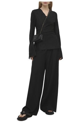 Женский замшевый жакет RICK OWENS черного цвета по цене 168500 руб., арт. RP21S3713/LBAB | Фото 2 Женский замшевый жакет RICK OWENS черного цвета, арт. RP21S3713/LBAB | Фото 2