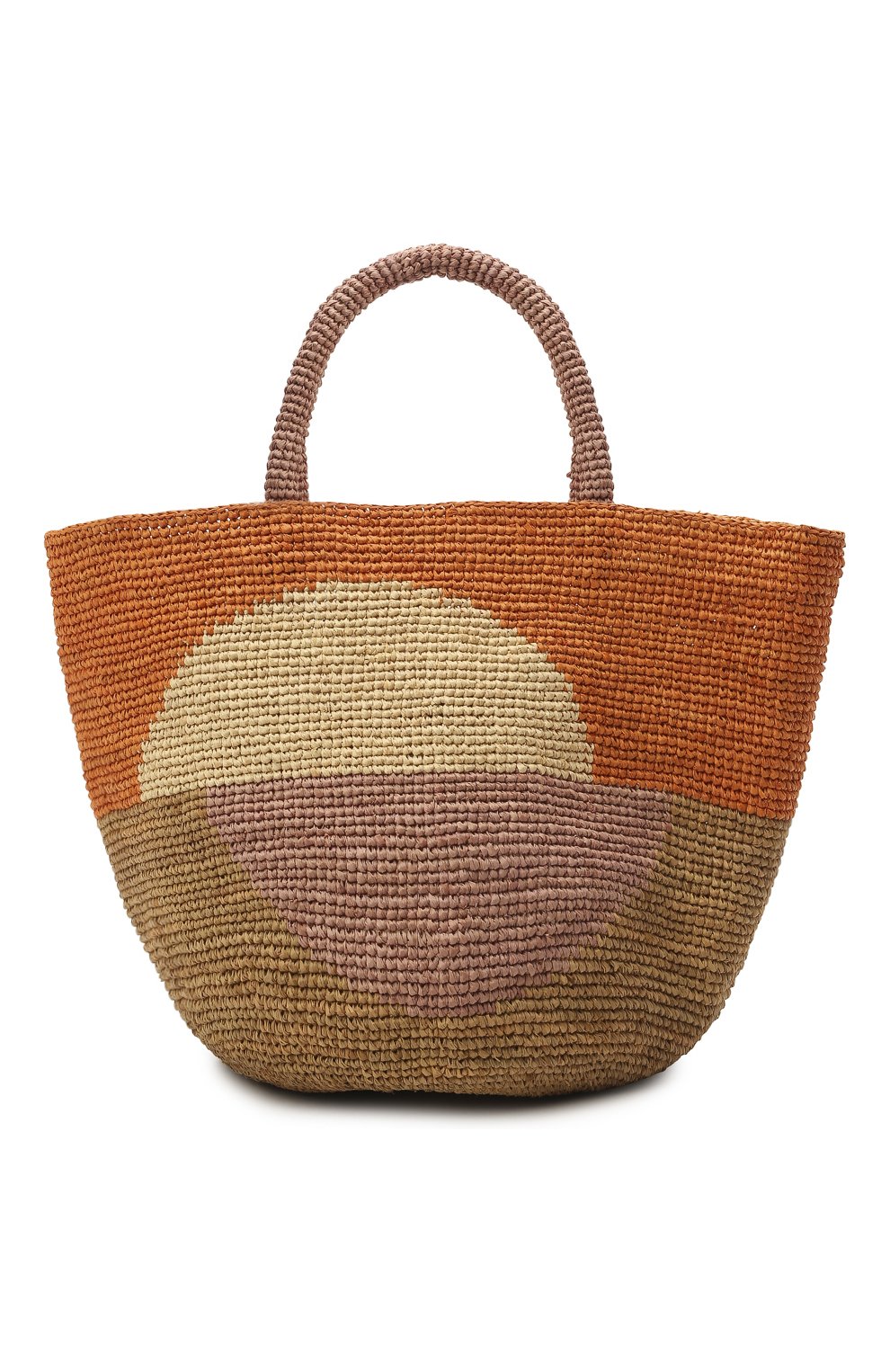 Женская сумка kapity bloc medium SANS-ARCIDET оранжевого цвета, арт. KAPITY BL0C BAG/M | Фото 1 (Размер: medium; Материал: Растительное волокно)