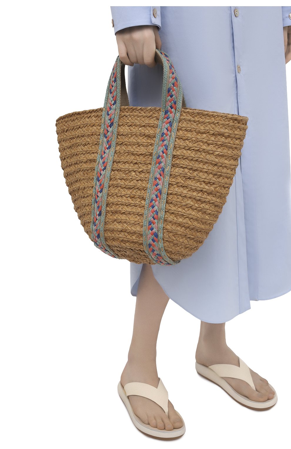Женская сумка bondi medium SANS-ARCIDET бежевого цвета, арт. B0NDI BAG S21/M | Фото 2 (Размер: medium; Материал: Растительное волокно)
