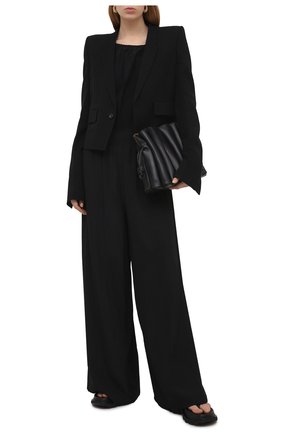 Женский жакет из шерсти и вискозы RICK OWENS черного цвета по цене 245000 руб., арт. RP21S3755/WE | Фото 2 Женский жакет из шерсти и вискозы RICK OWENS черного цвета, арт. RP21S3755/WE | Фото 2