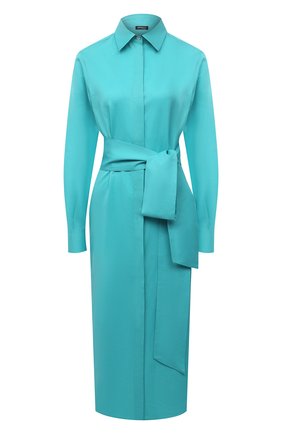 Женское платье из хлопка и льна KITON голубого цвета по цене 187000 руб., арт. D50348H07724 | Фото 1 Женское платье из хлопка и льна KITON голубого цвета, арт. D50348H07724 | Фото 1