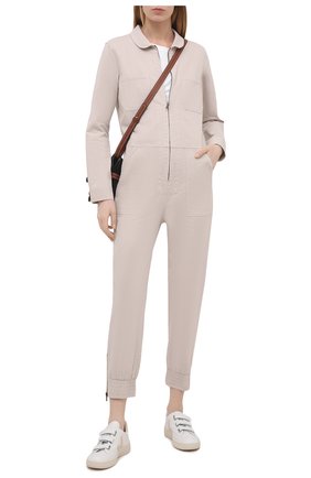 Женский хлопковый комбинезон J BRAND бежевого цвета по цене 32600 руб., арт. JB003237 | Фото 2 Женский хлопковый комбинезон J BRAND бежевого цвета, арт. JB003237 | Фото 2