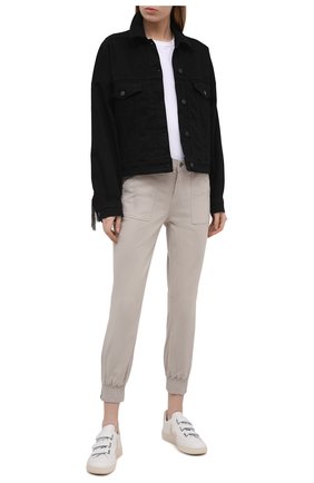 Женские хлопковые джоггеры J BRAND серого цвета по цене 25200 руб., арт. JB002784 | Фото 2 Женские хлопковые джоггеры J BRAND серого цвета, арт. JB002784 | Фото 2