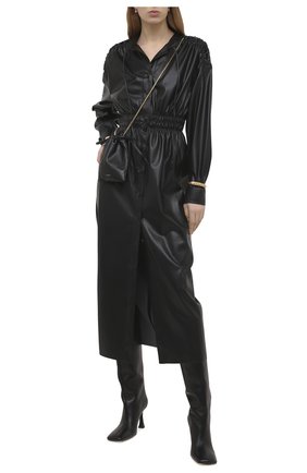 Женское платье из экокожи NANUSHKA черного цвета по цене 65400 руб., арт. JAYCE_BLACK_VEGAN LEATHER RUCHED | Фото 2 Женское платье из экокожи NANUSHKA черного цвета, арт. JAYCE_BLACK_VEGAN LEATHER RUCHED | Фото 2