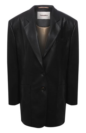 Женский жакет из экокожи NANUSHKA черного цвета по цене 78150 руб., арт. EVAN_BLACK_VEGAN LEATHER | Фото 1 Женский жакет из экокожи NANUSHKA черного цвета, арт. EVAN_BLACK_VEGAN LEATHER | Фото 1