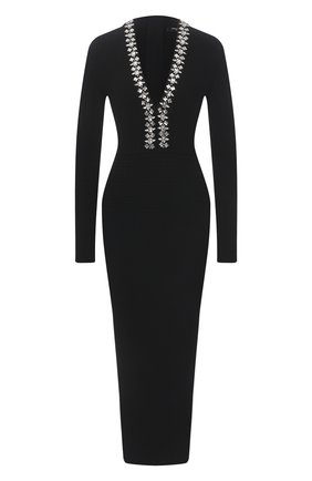 Женское платье из вискозы BALMAIN черного цвета по цене 212500 руб., арт. VF16644/K239 | Фото 1 Женское платье из вискозы BALMAIN черного цвета, арт. VF16644/K239 | Фото 1