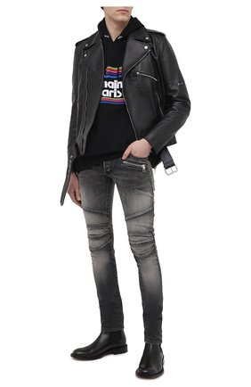 Мужские джинсы BALMAIN серого цвета по цене 96850 руб., арт. VH1MG006/010D | Фото 2 Мужские джинсы BALMAIN серого цвета, арт. VH1MG006/010D | Фото 2