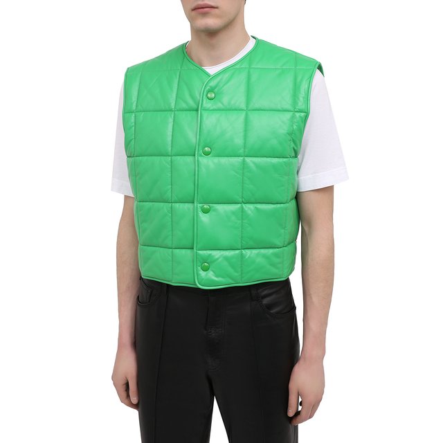 фото Кожаный жилет bottega veneta