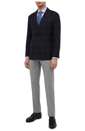Мужские кожаные дерби SANTONI темно-синего цвета по цене 105500 руб., арт. MCC017553MC3HVVDU59 | Фото 2 Мужские кожаные дерби SANTONI темно-синего цвета, арт. MCC017553MC3HVVDU59 | Фото 2