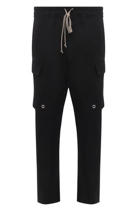Мужские хлопковые брюки-карго RICK OWENS черного цвета по цене 69950 руб., арт. RU21S6379/TE | Фото 1 Мужские хлопковые брюки-карго RICK OWENS черного цвета, арт. RU21S6379/TE | Фото 1