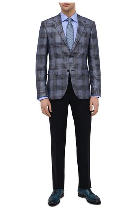 Мужские кожаные дерби SANTONI синего цвета по цене 72150 руб., арт. MCC015761PC4NFRKU48 | Фото 2 Мужские кожаные дерби SANTONI синего цвета, арт. MCC015761PC4NFRKU48 | Фото 2