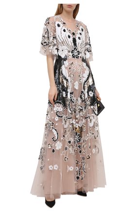 Женское платье с пайетками VALENTINO бежевого цвета по цене 1595000 руб., арт. VB3VD7621ED | Фото 2 Женское платье с пайетками VALENTINO бежевого цвета, арт. VB3VD7621ED | Фото 2