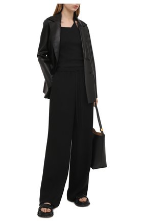 Женский хлопковый топ HELMUT LANG черного цвета по цене 16400 руб., арт. K10HW511 | Фото 2 Женский хлопковый топ HELMUT LANG черного цвета, арт. K10HW511 | Фото 2