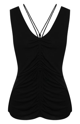 Женский топ из вискозы HELMUT LANG черного цвета по цене 29950 руб., арт. K10HW507 | Фото 1 Женский топ из вискозы HELMUT LANG черного цвета, арт. K10HW507 | Фото 1
