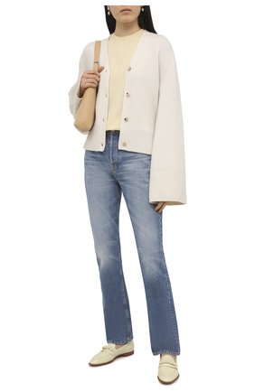 Женские кожаные лоферы SANTONI желтого цвета по цене 48600 руб., арт. WUSF59439HAFTSZAL39 | Фото 2 Женские кожаные лоферы SANTONI желтого цвета, арт. WUSF59439HAFTSZAL39 | Фото 2