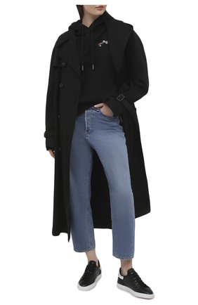 Женские кожаные кеды CASADEI черного цвета по цене 34850 руб., арт. 2X853S0201SALEN9000 | Фото 2 Женские кожаные кеды CASADEI черного цвета, арт. 2X853S0201SALEN9000 | Фото 2
