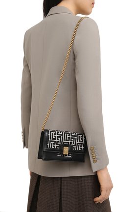 Женская сумка 1945 BALMAIN черно-белого цвета по цене 95100 руб., арт. VN0RR114/TJGH | Фото 2 Женская сумка 1945 BALMAIN черно-белого цвета, арт. VN0RR114/TJGH | Фото 2