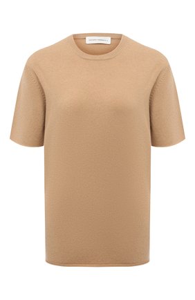 Женская кашемировая футболка EXTREME CASHMERE бежевого цвета по цене 25900 руб., арт. 064/TSHIRT | Фото 1 Женская кашемировая футболка EXTREME CASHMERE бежевого цвета, арт. 064/TSHIRT | Фото 1