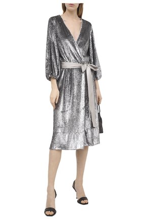 Женское платье с пайетками ALICE + OLIVIA серебряного цвета по цене 79950 руб., арт. CC011E55523 | Фото 2 Женское платье с пайетками ALICE + OLIVIA серебряного цвета, арт. CC011E55523 | Фото 2