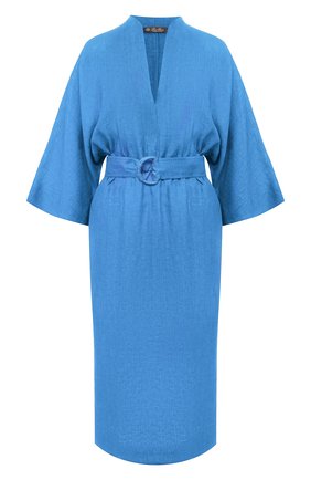 Женское льняное платье LORO PIANA синего цвета по цене 207000 руб., арт. FAL1286 | Фото 1 Женское льняное платье LORO PIANA синего цвета, арт. FAL1286 | Фото 1