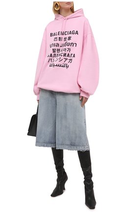 Женский худи BALENCIAGA розового цвета по цене 77850 руб., арт. 641529/TJVI6 | Фото 2 Женский худи BALENCIAGA розового цвета, арт. 641529/TJVI6 | Фото 2