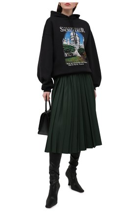 Женский хлопковое худи BALENCIAGA черного цвета по цене 79950 руб., арт. 641529/TJVH9 | Фото 2 Женский хлопковое худи BALENCIAGA черного цвета, арт. 641529/TJVH9 | Фото 2 (Рукава: Длинные; Материал внешний: Хлопок; Длина (для топов): Удлиненные; Стили: Спорт-шик; Женское Кросс-КТ: Худи-одежда)
