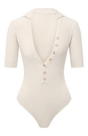 Женское боди из вискозы JACQUEMUS бежевого цвета по цене 27850 руб., арт. 211KN19/204801 | Фото 1 Женское боди из вискозы JACQUEMUS бежевого цвета, арт. 211KN19/204801 | Фото 1
