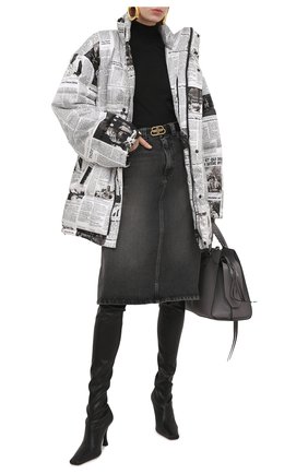 Женская джинсовая юбка BALENCIAGA черного цвета по цене 66100 руб., арт. 646913/TBP47 | Фото 2 Женская джинсовая юбка BALENCIAGA черного цвета, арт. 646913/TBP47 | Фото 2