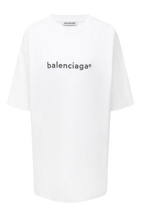 Женская хлопковая футболка BALENCIAGA белого цвета по цене 42650 руб., арт. 641655/TIV54 | Фото 1 Женская хлопковая футболка BALENCIAGA белого цвета, арт. 641655/TIV54 | Фото 1